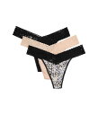 【送料無料】 ハンキーパンキー レディース パンツ アンダーウェア DreamEase Original Rise Thong 3 Pack Black/Cha...