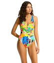 【送料無料】 シーフォリー レディース 上下セット 水着 Cuba Deep V Neck One Piece Turquoise