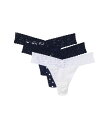 【送料無料】 ハンキーパンキー レディース パンツ アンダーウェア Cotton Original Rise Thong 3-pack Navy/Full Ci...