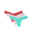 【送料無料】 ハンキーパンキー レディース パンツ アンダーウェア Signature Lace Original Rise Thong 3 Pack Napl...