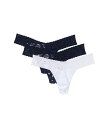 【送料無料】 ハンキーパンキー レディース パンツ アンダーウェア Cotton Low Rise Thong 3-pack Navy/Full Circl