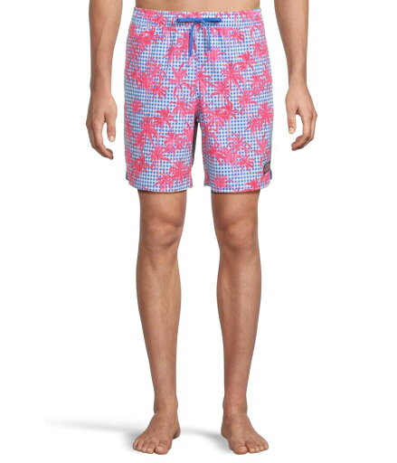 【送料無料】 ヴァインヤードヴァインズ メンズ ハーフパンツ・ショーツ 水着 7" Printed Piped Chappy Trunks Pink Wave 【送料無料】 ヴァインヤードヴァインズ メンズ ハーフパンツ・ショーツ 水着 7" Printed Piped Chappy Trunks Pink Wave