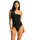【送料無料】 シーフォリー レディース 上下セット 水着 Beau One-Shoulder One-Piece Black