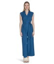【送料無料】 カルバンクライン レディース ジャンプスーツ トップス Aerowash Short Sleeve Belted Jumpsuit Poseidon