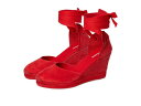 【送料無料】 ソルドス レディース ヒール シューズ Leather Marseille Wedge Flamenco Red