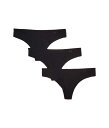 【送料無料】 アンダーアーマー レディース パンツ アンダーウェア Pure Stretch Thong 3-Pack Black/Black/Bla