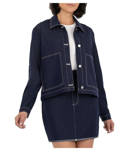 【送料無料】 カットフロムザクロス レディース コート アウター Jolene Jacket With Shirt Collar Big Patch Pocket Navy 【送料無料】 カットフロムザクロス レディース コート アウター Jolene Jacket With Shirt Collar Big Patch Pocket Navy