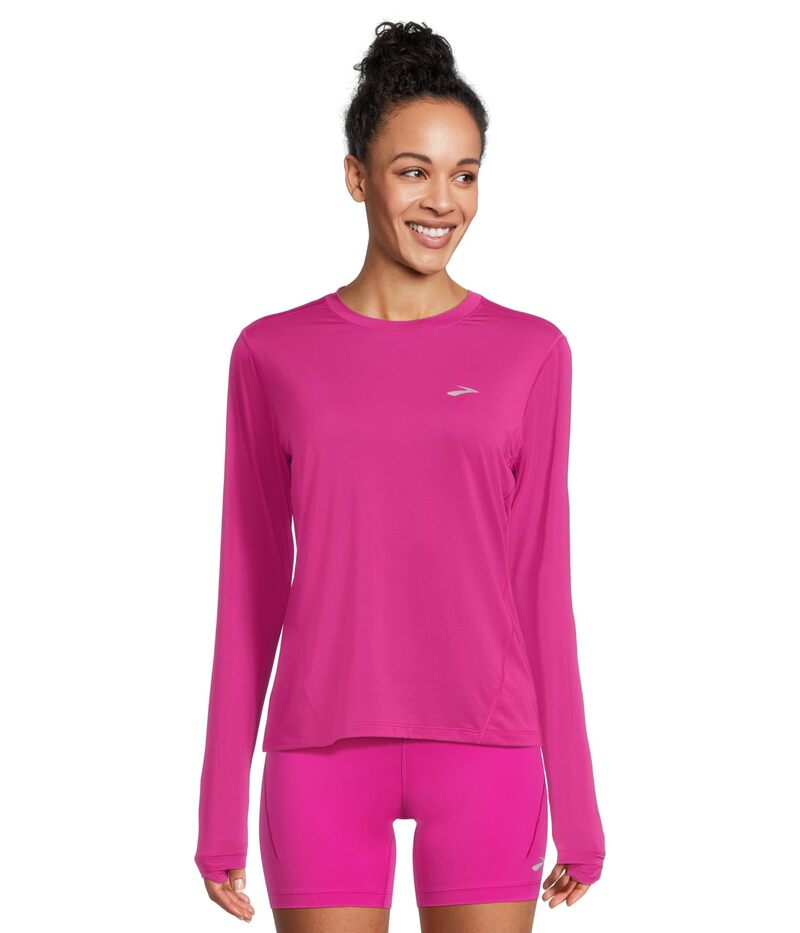 【送料無料】 ブルックス レディース シャツ トップス Sprint Free Long Sleeve 3.0 Magenta