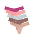 【送料無料】 ハンキーパンキー レディース パンツ アンダーウェア Signature Lace Low Rise Thong 5-pack Seashell ...