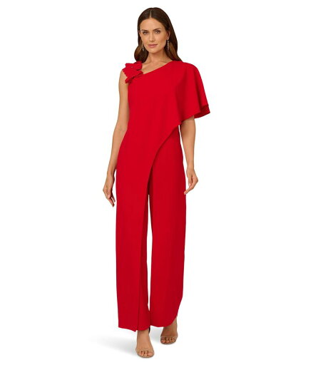 【送料無料】 アドリアナ パペル レディース ジャンプスーツ トップス Asymmetrical Crepe Jumpsuit Hot Pepper 【送料無料】 アドリアナ パペル レディース ジャンプスーツ トップス Asymmetrical Crepe Jumpsuit Hot Pepper