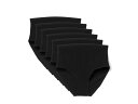 【送料無料】 パクト レディース パンツ アンダーウェア High Cut Brief 6-Pack Black 1