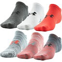 【送料無料】 アンダーアーマー メンズ 靴下 アンダーウェア Essential Lite Socks 6-Pair Red 2/Assorted