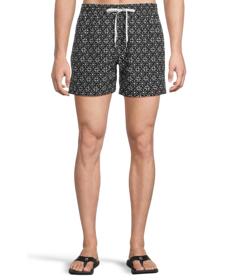 【送料無料】 チャビーズ メンズ ハーフパンツ・ショーツ 水着 The Sundials-black 5.5" (Classic Lined Swim Trunk) Black - Pattern