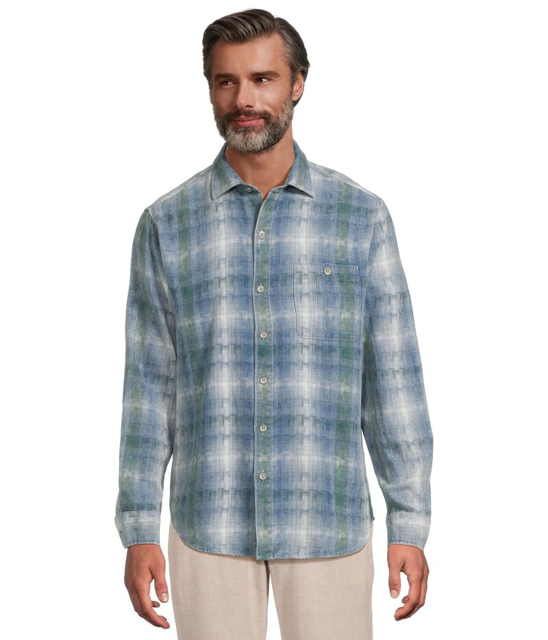 トッミーバハマ メンズ トップス シャツ Tommy Bahama Palo Alto Plaid Dark Azzurro チェック