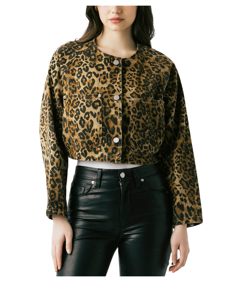 ブランクニューヨーク レディース アウター コート クロップド ジャケット Blank NYC Hear Me Roar Cropped Leopard Jacket Leopard アニマル