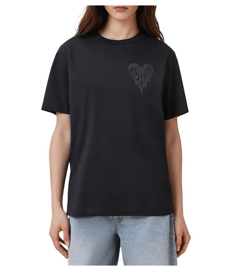 オールセインツ レディース トップス シャツ Tシャツ AllSaints Poster Bf Tee Black 1 ブラック