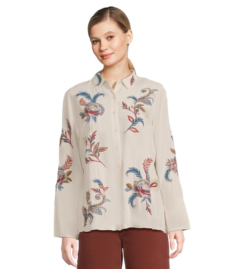 ジョニーワズ レディース トップス シャツ ヴィンテージ ボタンダウン ダウン Johnny Was Vintage Button Down Shirt Shell