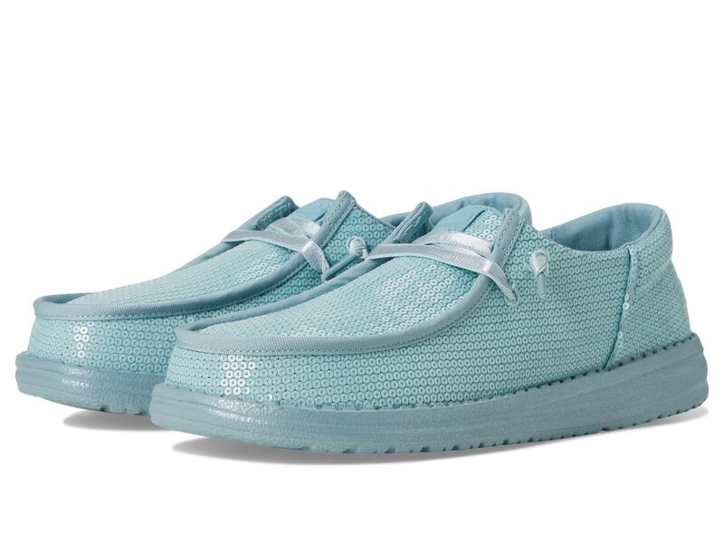 ヘイデュード レディース シューズ スニーカー スパンコール Hey Dude Wendy Funk Mono Sequin Tourmaline Blue ブルー(4)
