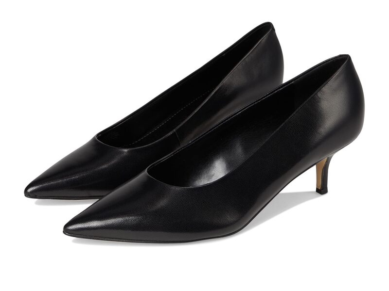 カルバンクライン レディース シューズ ヒール Calvin Klein Voneta Black Leather ブラック