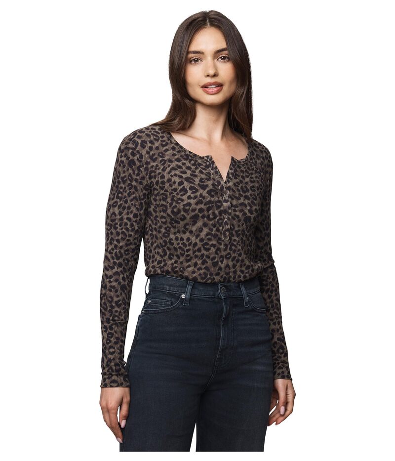 スプレンディット レディース トップス シャツ Splendid Leo Forever Henley Leopard Print アニマル