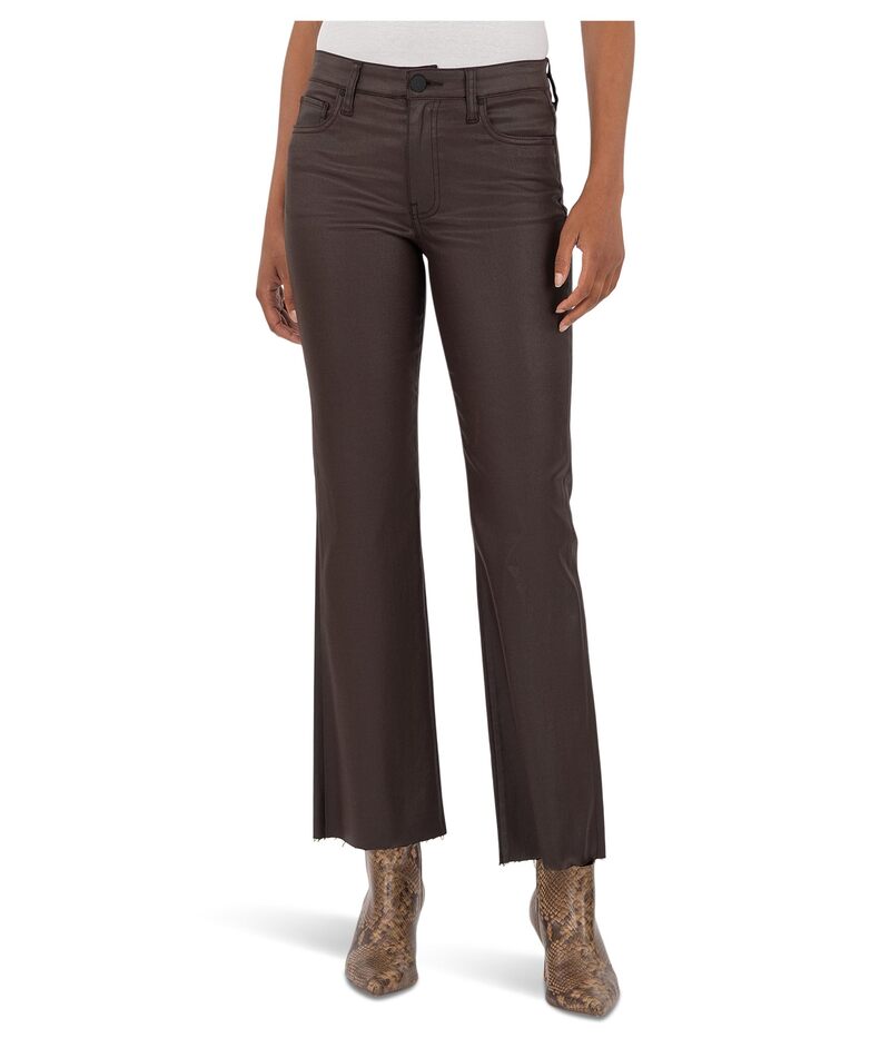カットフロムザクロス レディース ボトムス デニムパンツ アンクル KUT from the Kloth Kelsey High-Rise Ankle Flare With Raw Hem Chocolate チョコレート