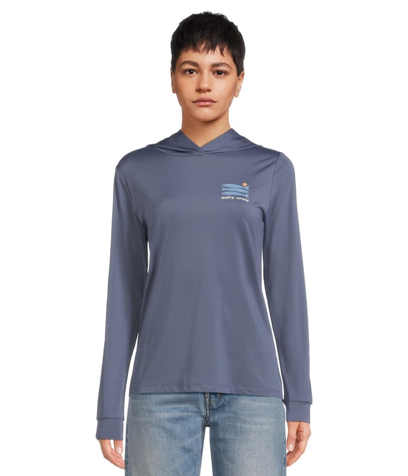 ソルティークルー レディース トップス シャツ Salty Crew Small Bite Hood Sunshirt Indigo インディゴ