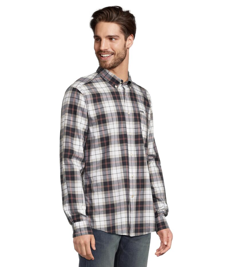 バブアー メンズ トップス シャツ Barbour Wetheram Tailored Tartan Shirt Riverstone Tart