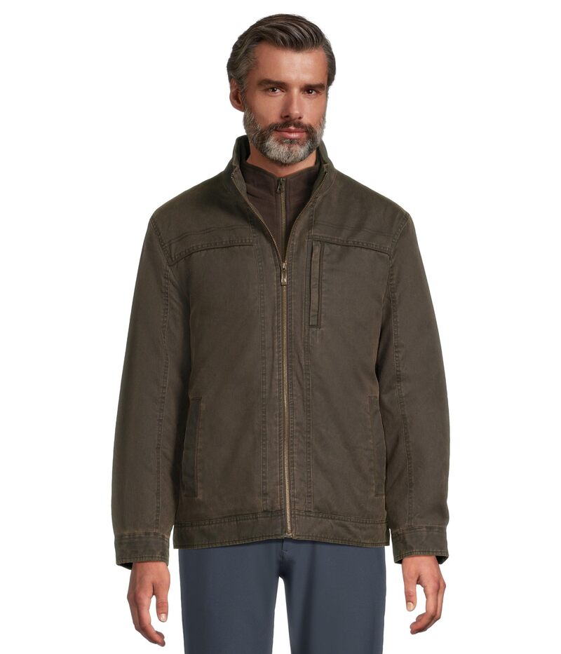 ジョンストンアンドマーフィー メンズ アウター コート コットン ジャケット Johnston & Murphy Antique Cotton Jacket Brown 2 ブラウン