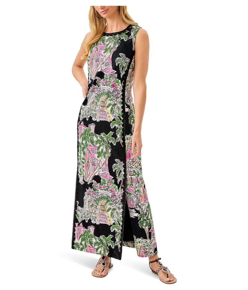 リリーピュリッツァー レディース トップス ワンピース マキシ Lilly Pulitzer Darlene Stretch Maxi Shift Onyx Oversized