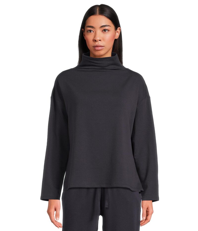 エイリーンフィッシャー レディース アウター パーカー・スウェット スタンドネック パイル Eileen Fis..