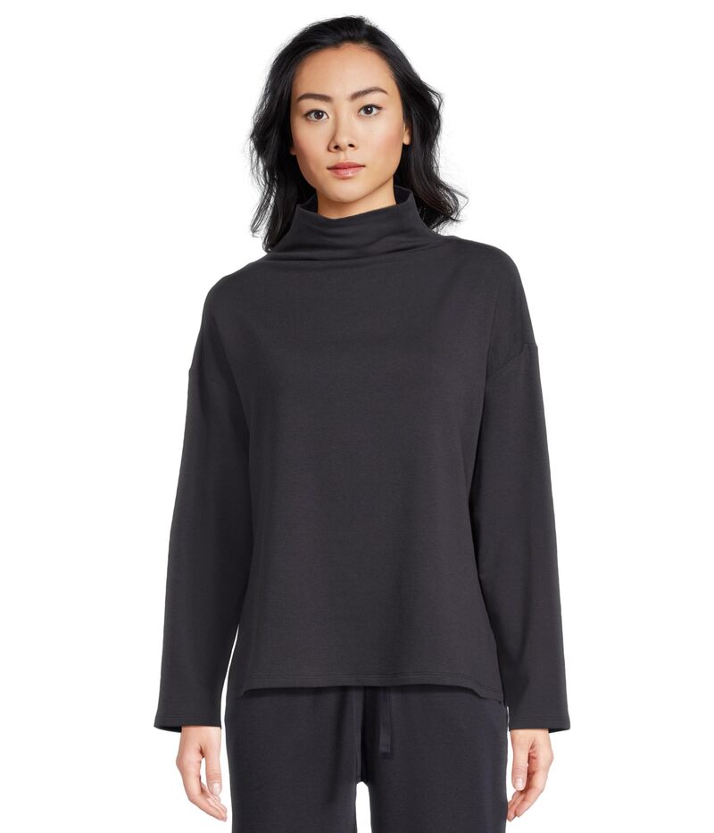 エイリーンフィッシャー レディース アウター パーカー・スウェット スタンドネック プチ パイル Eilee..