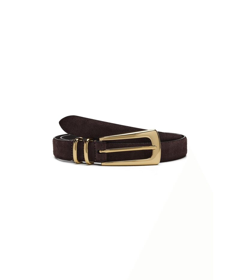 メイドウェル レディース アクセサリー ベルト スエード Madewell Suedelongated Buckle Belt Coffee B..