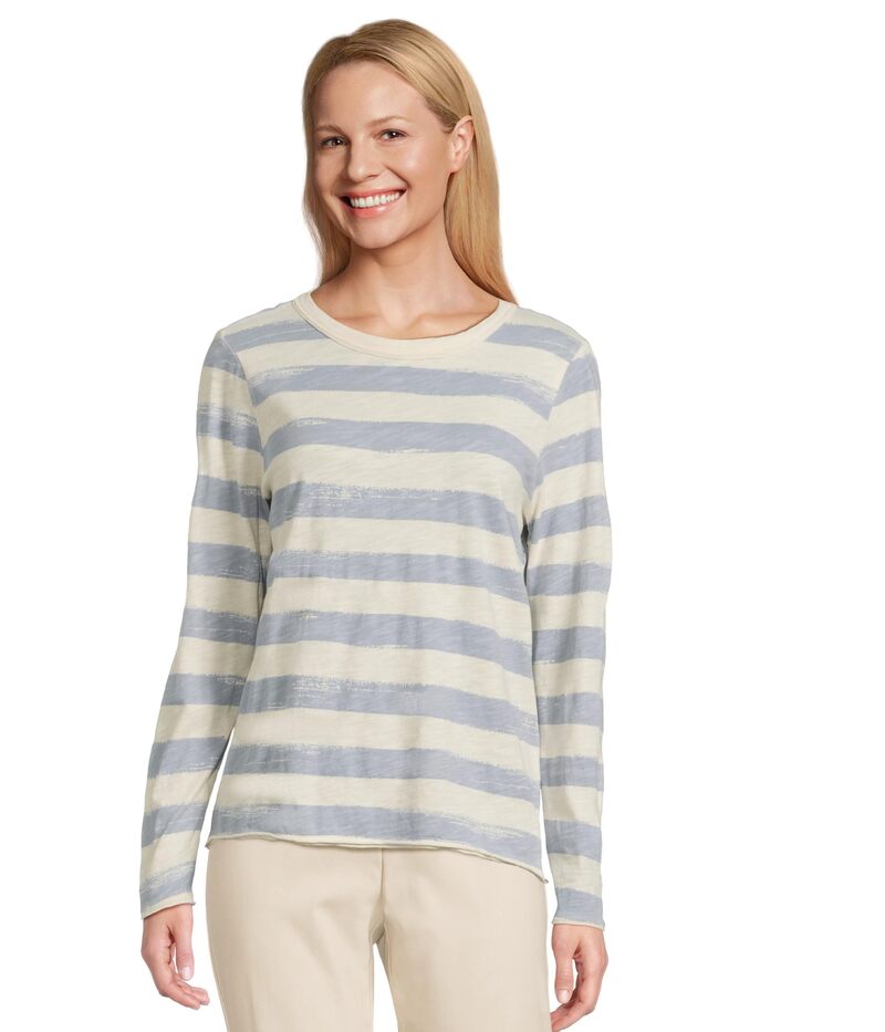 エリオットローレン レディース トップス シャツ Elliott Lauren Paint Brush Stripe Chambray ストラ..