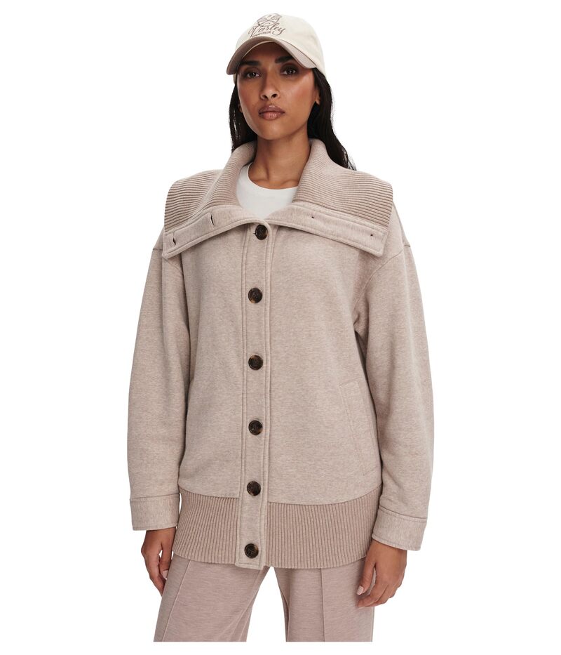 バーレイ レディース アウター コート ジャケット Varley Tammy Button Through Jacketaupe Marl マール