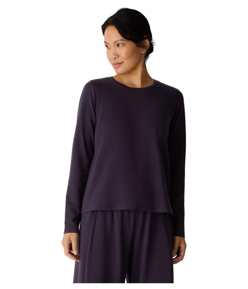 エイリーンフィッシャー レディース トップス シャツ クルーネック パイル Eileen Fisher Cozy Brushed..