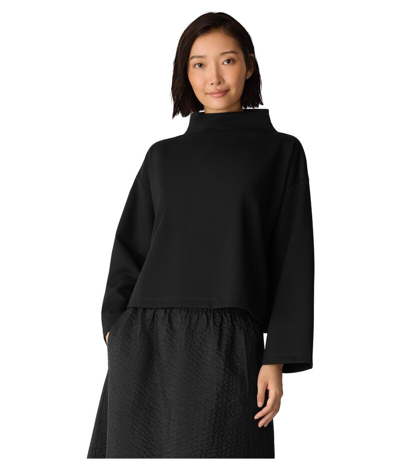 エイリーンフィッシャー レディース トップス シャツ スタンドネック Eileen Fisher Lightweight Ponte..