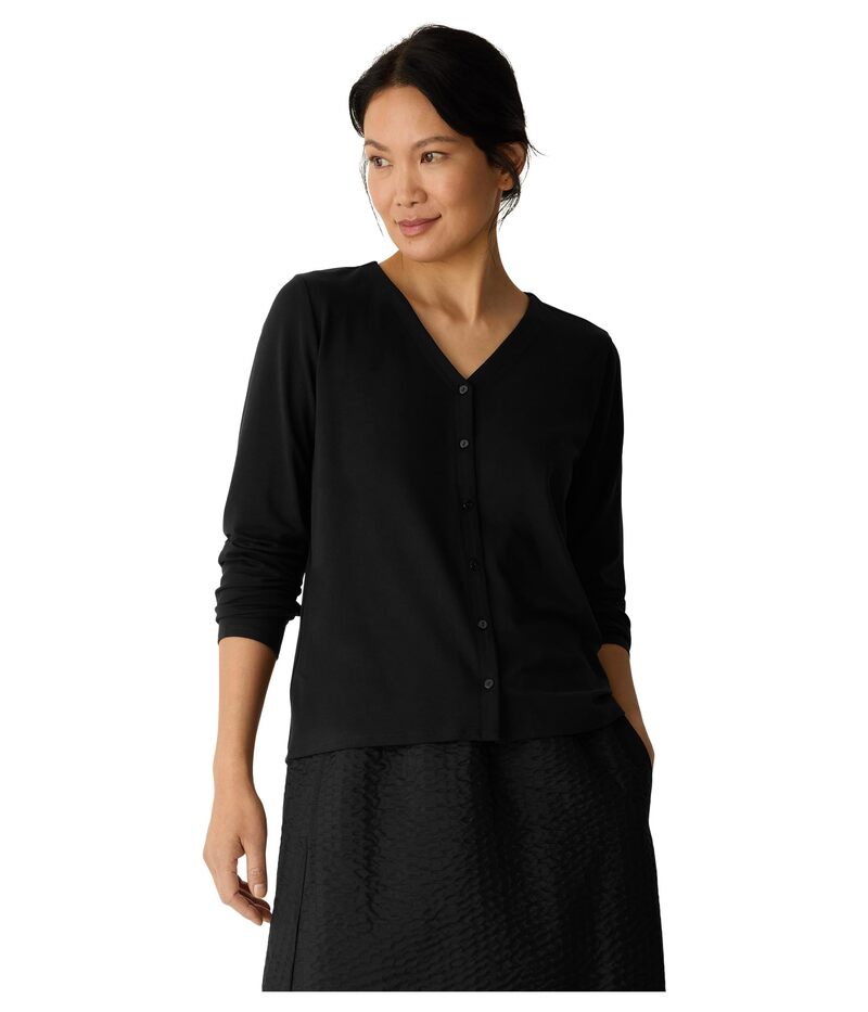 エイリーンフィッシャー レディース トップス シャツ Vネック ニット ジャージー Eileen Fisher Stretc..