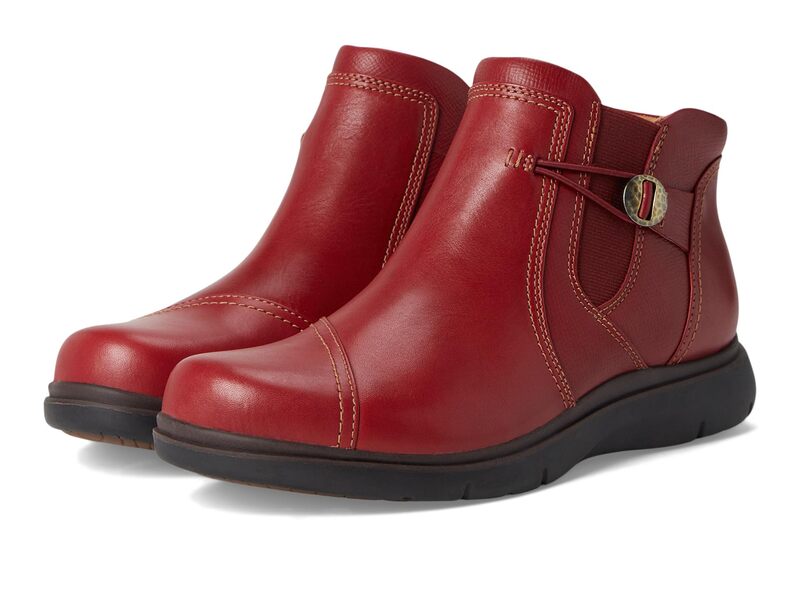 クラークス レディース シューズ ブーツ・レインブーツ Clarks Certina Joy Red Leather レッド(4)