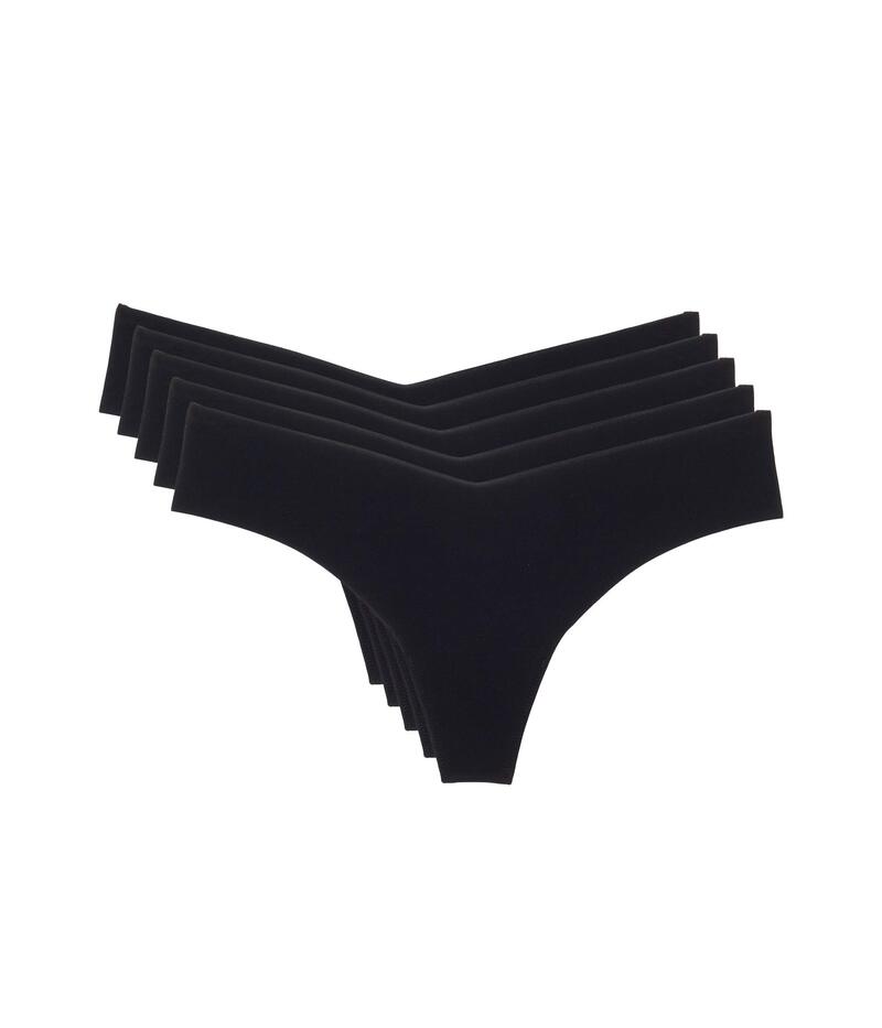 コマンドー レディース アンダーウェア パンツ Commando Classic Thong 5-Pack Black/Black/Bla ブラック