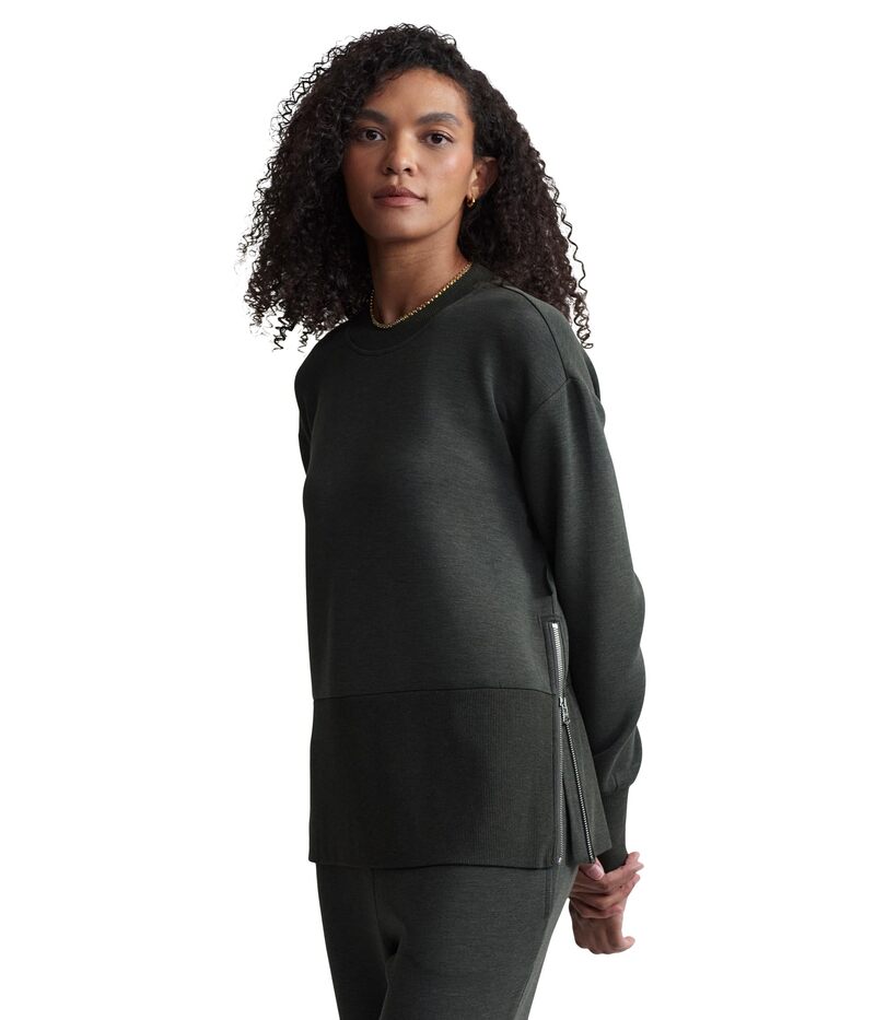 バーレイ レディース アウター ニット・セーター Varley Lowry Sweat Olive Marl マール