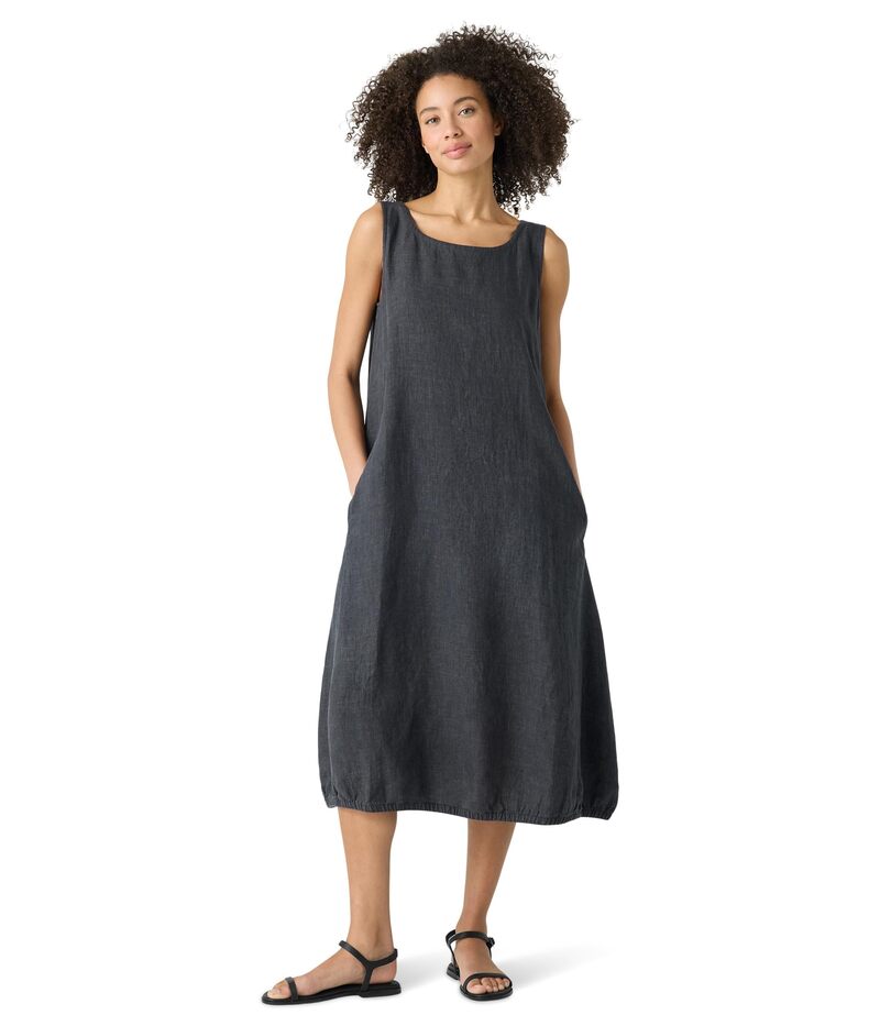 エイリーンフィッシャー レディース トップス ワンピース Eileen Fisher Lantern Dress Graphite グラ..