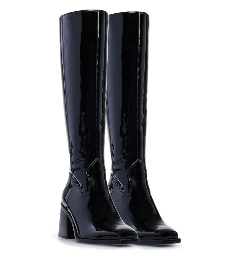 ヴィンスカムート レディース シューズ ブーツ・レインブーツ Vince Camuto Sangeti Black Patent ブラ..