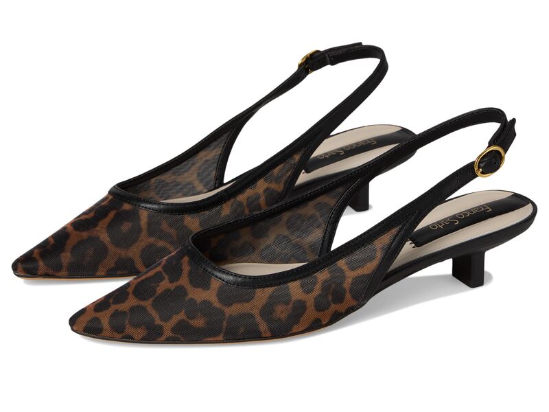 �ե�󥳥���� ��ǥ����� ���塼�� �ҡ��� Franco Sarto Pura3 Slingback Shoes Leopard Mesh An ���˥ޥ�