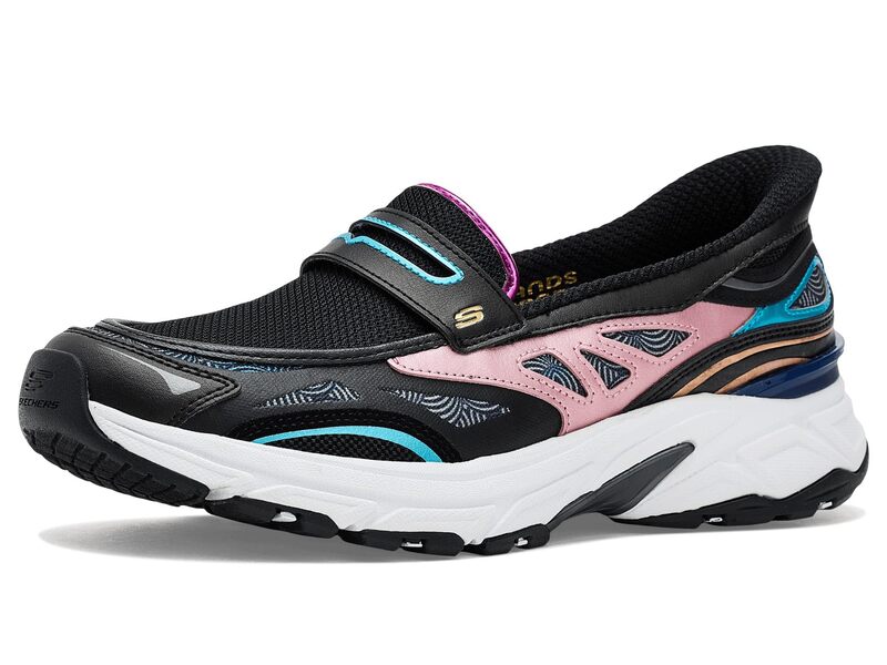 スケッチャーズ レディース シューズ スニーカー SKECHERStamina Sport-chrome Muse Hands Free Slip-ins Black/Multi ブラック