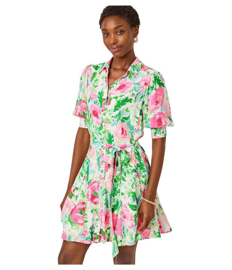 リリーピュリッツァー レディース トップス ワンピース シャツ Lilly Pulitzer Larkyn Shirtdress Multi Poppy Par マルチカラー