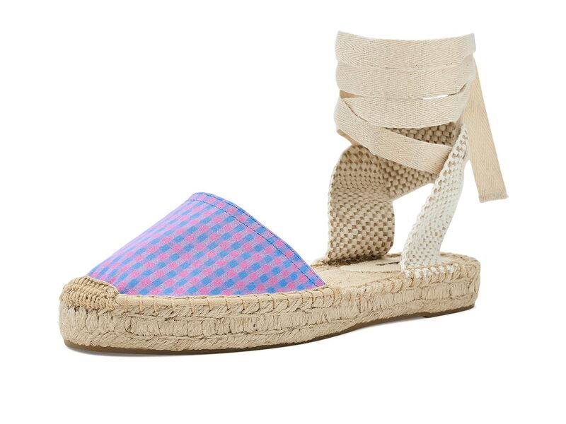ソルドス レディース シューズ サンダル レース Soludos Vichy Lauren Lace-up EspadrilleWo Blue/Pink ブルー