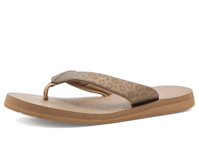 サヌーク レディース シューズ サンダル レザー Sanuk Yoga Mat Ii Leather Leopard Metalli アニマル