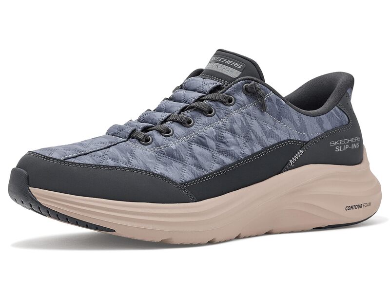 スケッチャーズ メンズ シューズ スニーカー Skechers Contour Foam Cozy Fit Compost Hands-Free Slip-Ins Black/Natural ブラック