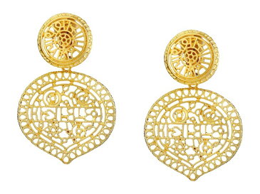 ケネスジェイレーン レディース ピアス・イヤリング アクセサリー Satin Gold Filagree Drop Clip Earrings Satin Gold