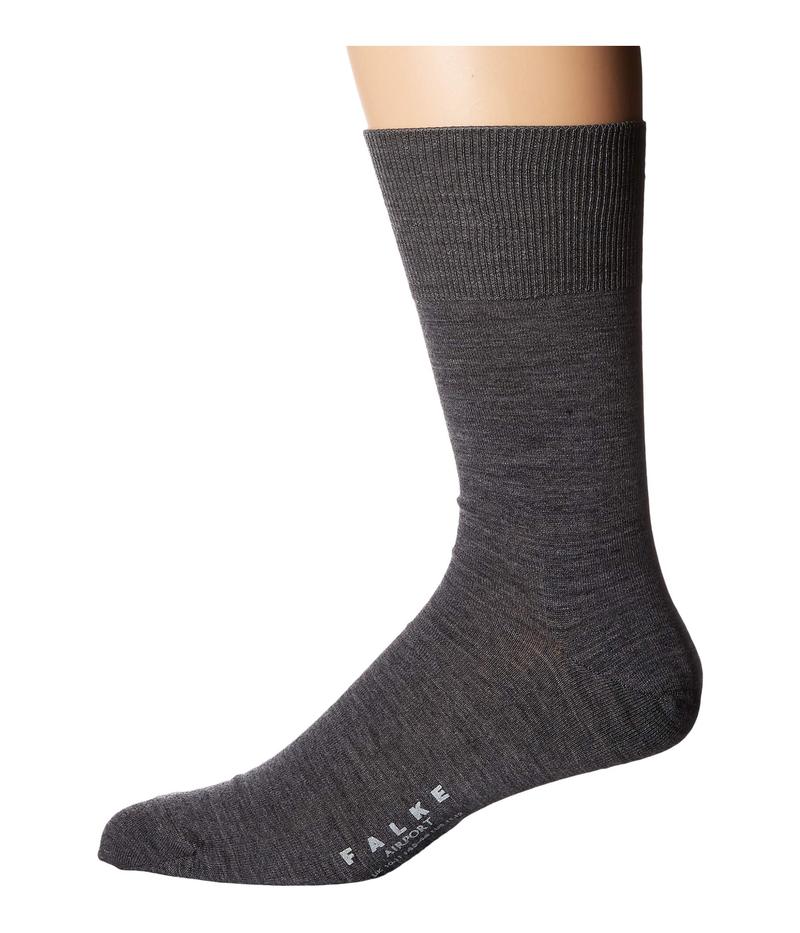 ファルケ メンズ ファルケ メンズ 靴下 アンダーウェア Airport Crew Socks Dark Grey